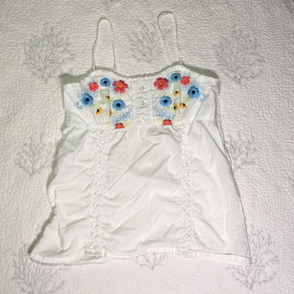 Split Spaghetti string tank top zips on side